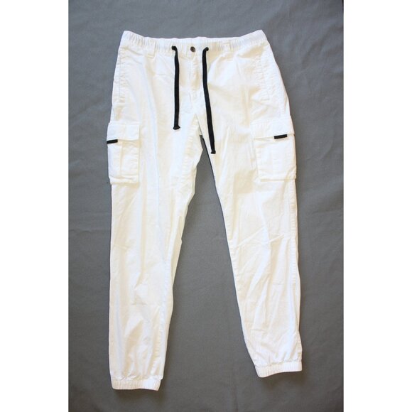 Bylt Division Jogger Men's White Cargo Pants XL Ripstop Drawcord Utility outdoor - Picture 1 of 7